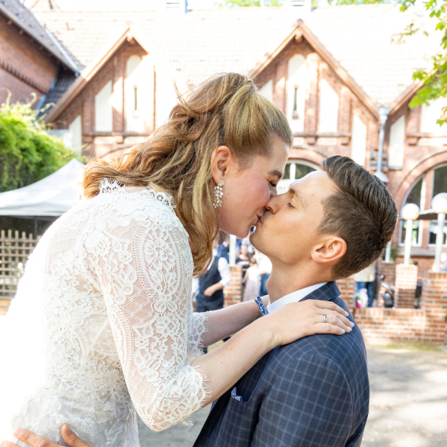 Hochzeit Kuss