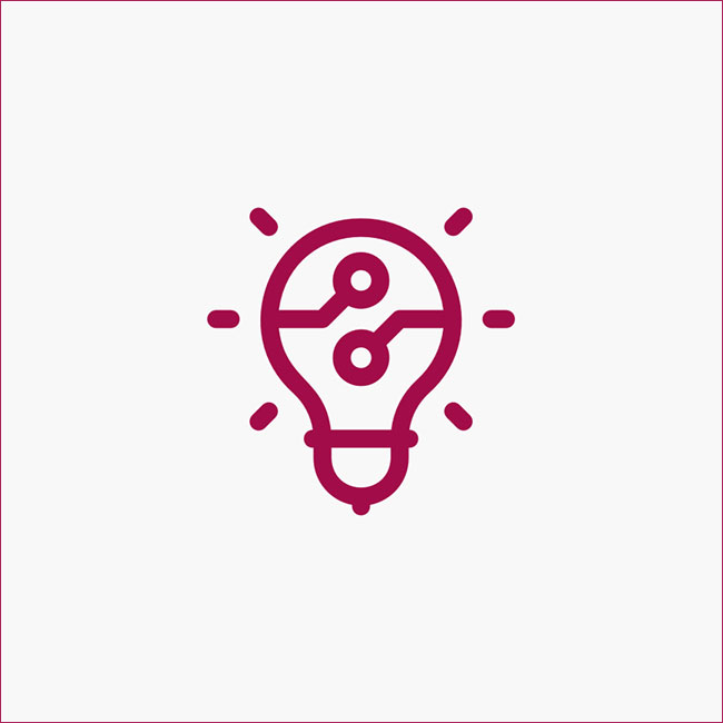 Icon Glühbirne für Technische Konzeption