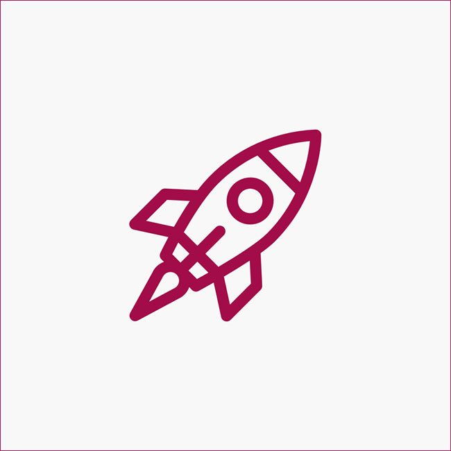 Icon Rakete für Kreative Konzeption